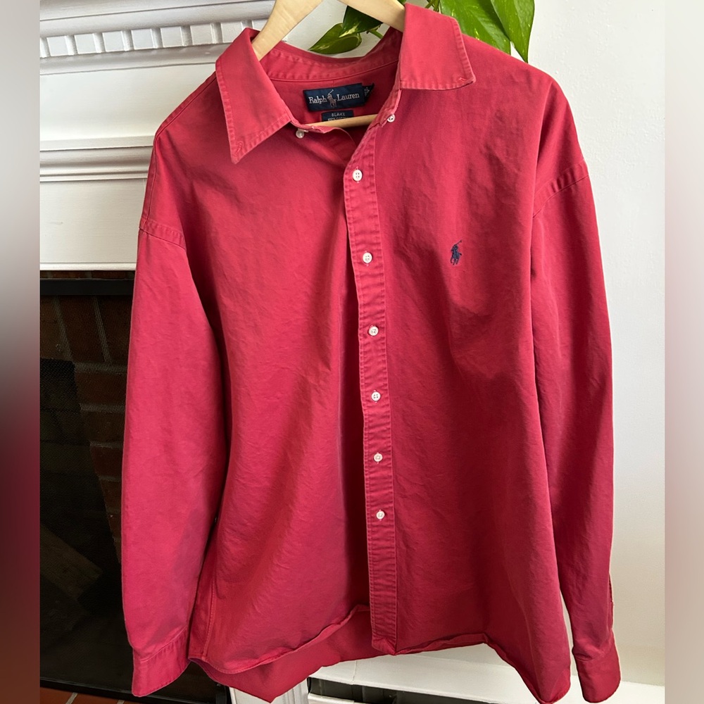 Polo Ralph Lauren | Vintage Blake Button Down, 100% Cotton, polo pony logo, red